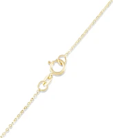 Polished Heart Dangle 18" Collar Necklace in 10k Gold