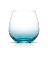 JoyJolt Hue Colored Stemless Wine Glasses, Set of 6