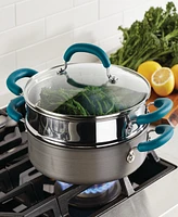 Rachael Ray Create Delicious Hard Anodized Aluminum Nonstick 3-Qt. Steam Set