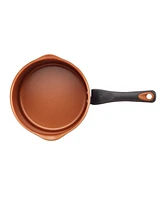 Farberware Glide Copper Ceramic Nonstick Straining 3 Qt Saucepan