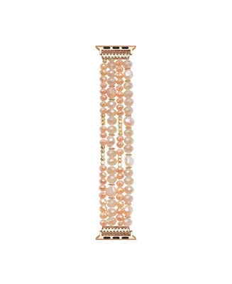 Posh Tech Demi Rose Gold Plated Beaded Bracelet Band for Apple Watch, 42mm-44mm