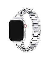 Posh Tech Nikki Silver-tone Stainless Steel Alloy Chain-Link Band for Apple Watch, 38mm-40mm