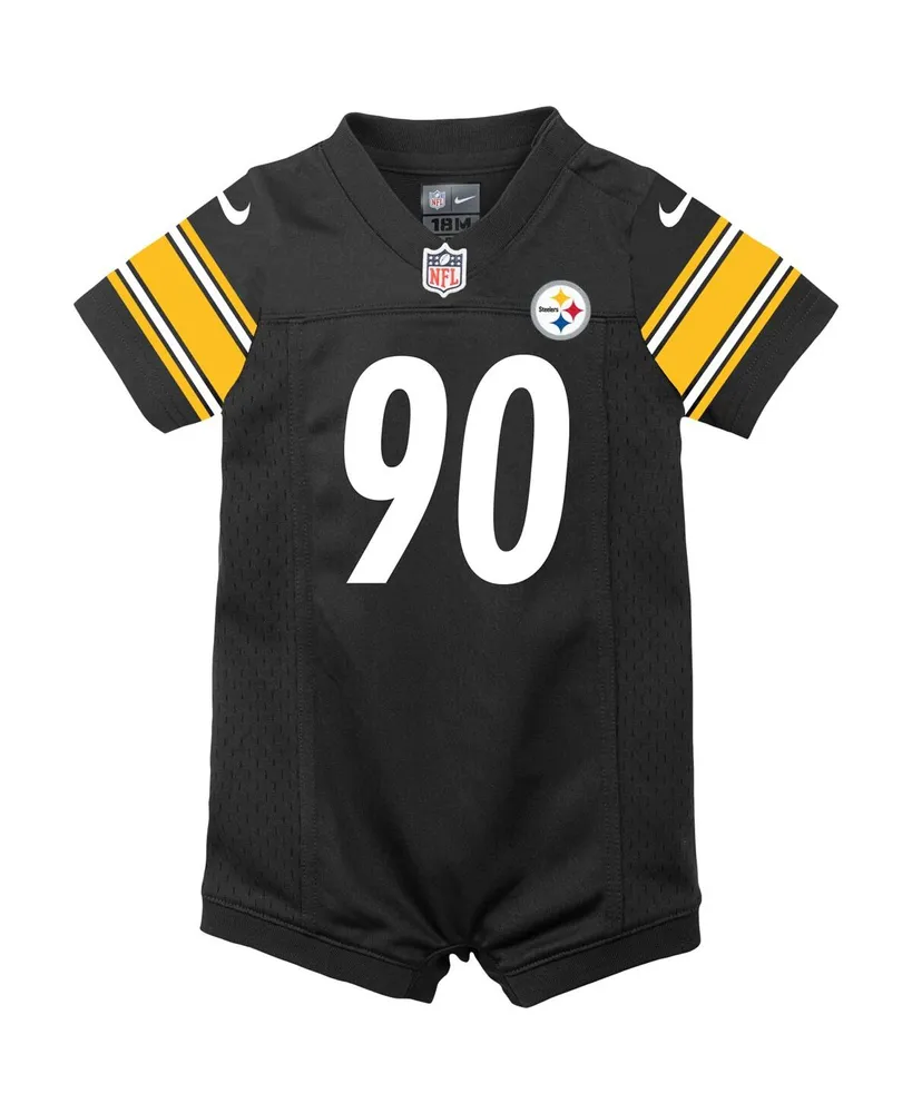 Infant T.j. Watt Black Pittsburgh Steelers Game Romper Jersey