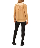 1.state Women's Long Sleeve Tie Back Cozy Knit Top