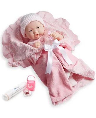 La Newborn Nursery 15.5" Asian Soft Body Baby Doll Pink Outfit - Asian