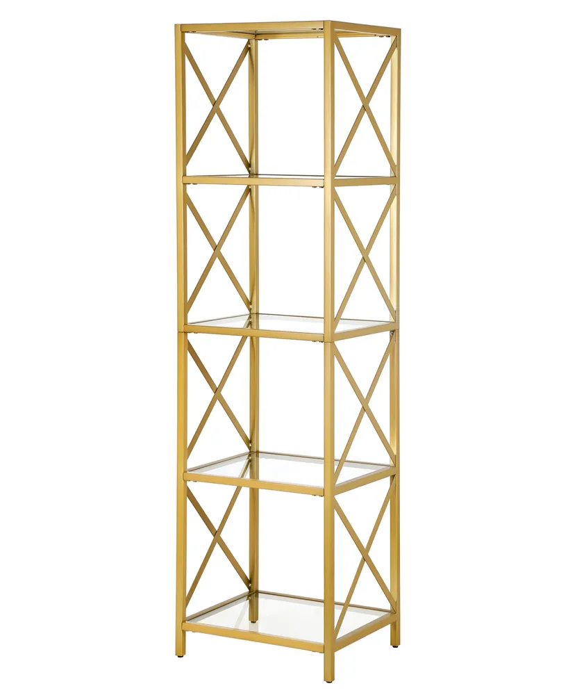 Celine 18" Wide Brushed Bookcase