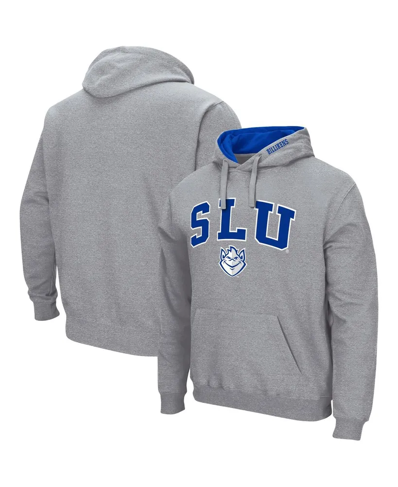 Men's Heathered Gray Saint Louis Billikens Arch and Logo Pullover Hoodie