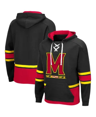Men's Black Maryland Terrapins Lace Up 3.0 Pullover Hoodie