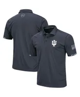 Men's Big and Tall Charcoal Indiana Hoosiers Oht Military-Inspired Appreciation Digital Camo Polo Shirt