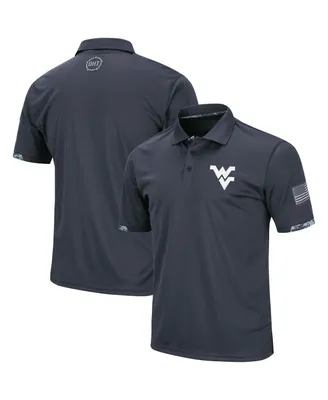 Men's Big and Tall Charcoal West Virginia Mountaineers Oht Military-Inspired Appreciation Digital Camo Polo Shirt