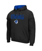 Colosseum Men's Seton Hall Pirates Arch and Logo Pullover Hoodie