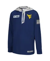 Big Boys Navy, Arctic Camo West Virginia Mountaineers Oht Military-Inspired Appreciation Shellback Quarter-Zip Hoodie