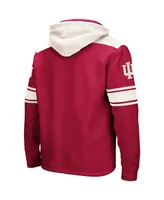 Men's Crimson Indiana Hoosiers 2.0 Lace-Up Logo Pullover Hoodie