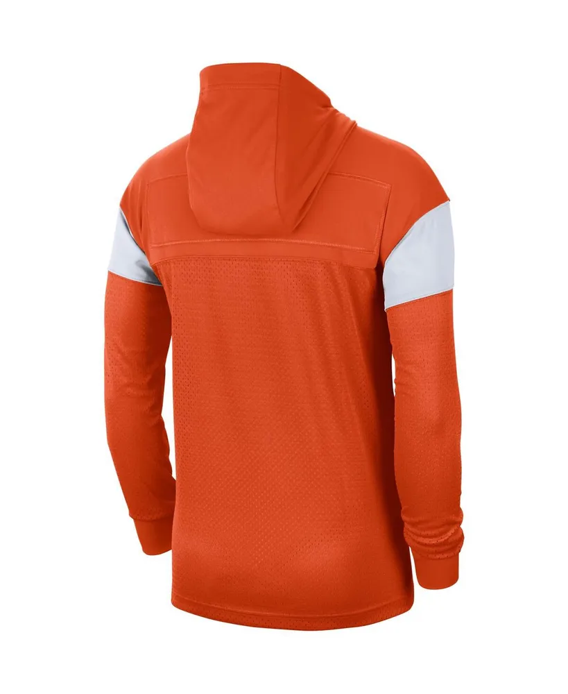 Men's Orange Clemson Tigers Sideline Jersey Pullover Hoodie