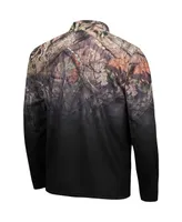 Men's Black Pitt Panthers Mossy Oak Fleet Ii Quarter-Zip Jacket