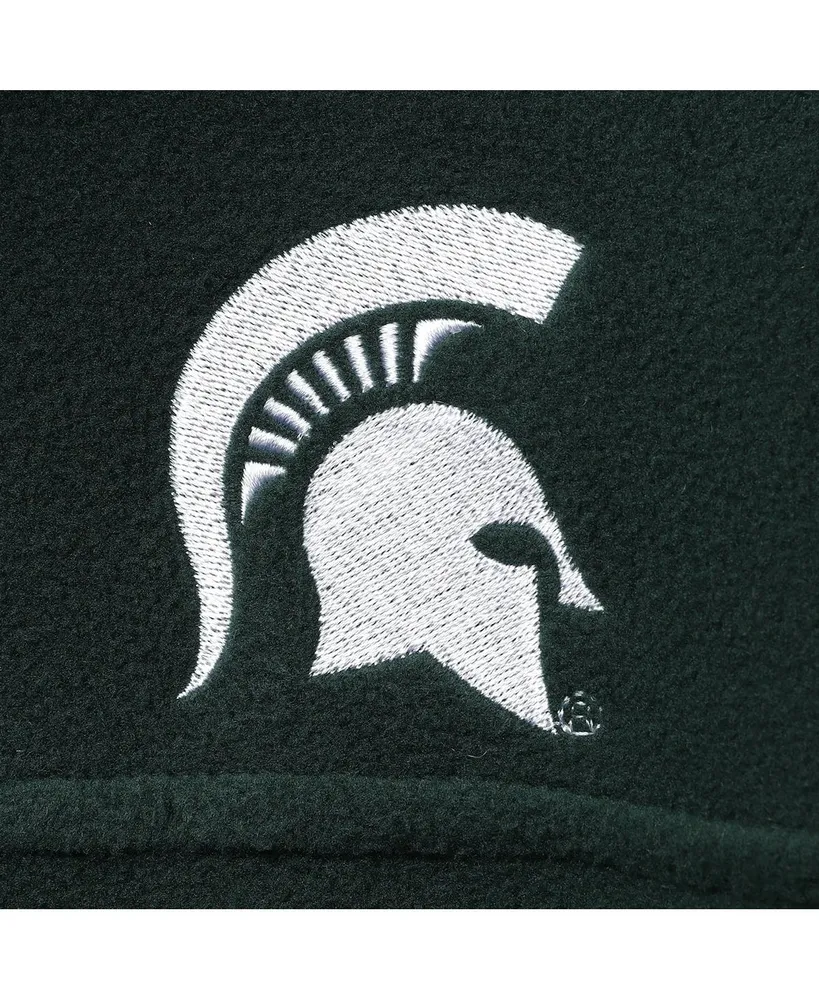 Men's Green Michigan State Spartans Flanker Iii Fleece Team Full-Zip Jacket