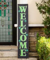 Glitzhome 42" Lighted St. Patrick's Wooden Welcome Porch Sign