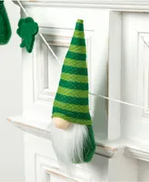 Glitzhome 6' Fabric St. Patrick's Gnomes and Shamrocks Garland