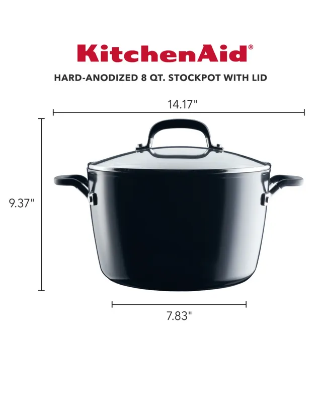 KitchenAid 8-Qt. Hard-Anodized Non-Stick Stock Pot with Lid +
