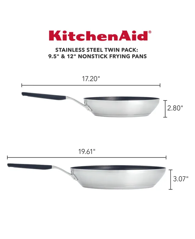 Circulon SteelShield S-Series Stainless Steel Nonstick Frying Pan Set,  2-Piece, Silver - Macy's