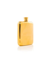 Viski Belmont 14k Gold-Plated Drinking Flask, 6 Oz