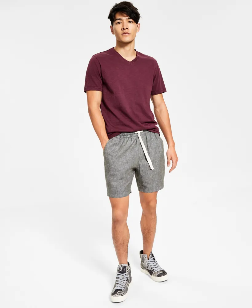 Sun + Stone Men's Charlie Linen Pull-On Shorts, Created for Macy's