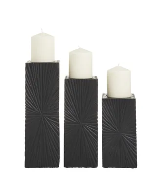 CosmoLiving by Cosmopolitan Mdf Contemporary Candle Holder, Set of 3