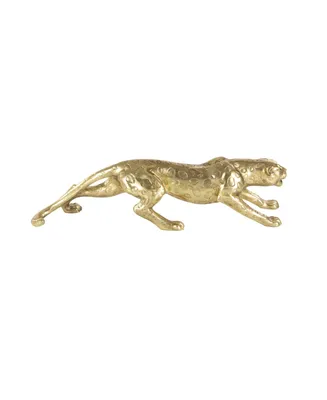 Glam Leopard Sculpture, 8" x 34" - Gold