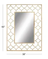 Glam Metal Wall Mirror, 50" x 38" - Gold