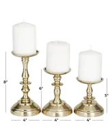 Traditional Candle Holder, Set of 3 - Gold