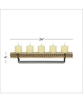 Wood Natural Candlestick Holders
