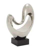 Modern Abstract Sculpture, 14" x 10" - Silver