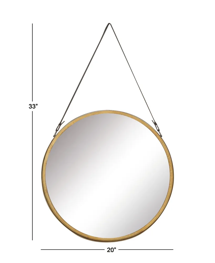 Modern Metal Wall Mirror, 33" x 20" - Gold