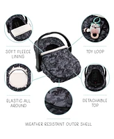 The Peanutshell Car Seat Cover, Winter Carseat Canopy, Car Seat Cover for Baby Boys, Black Camo