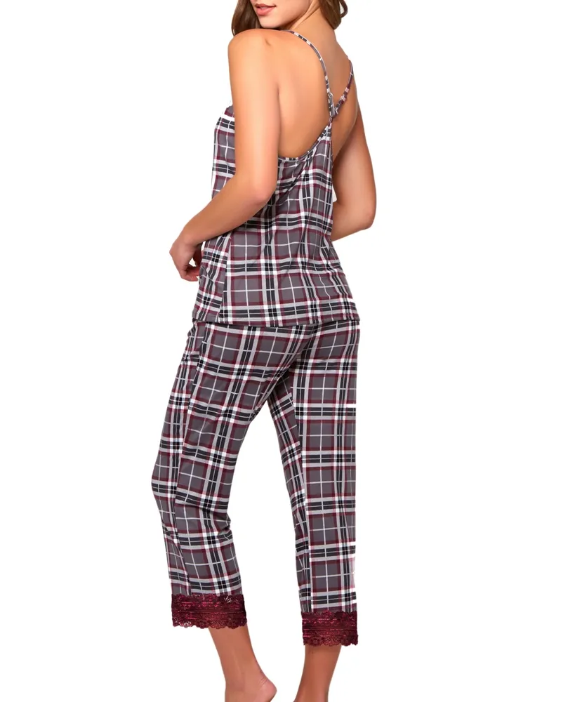 Women's Jessie Cozy Modal Long Camisole and Cropped Pants Set