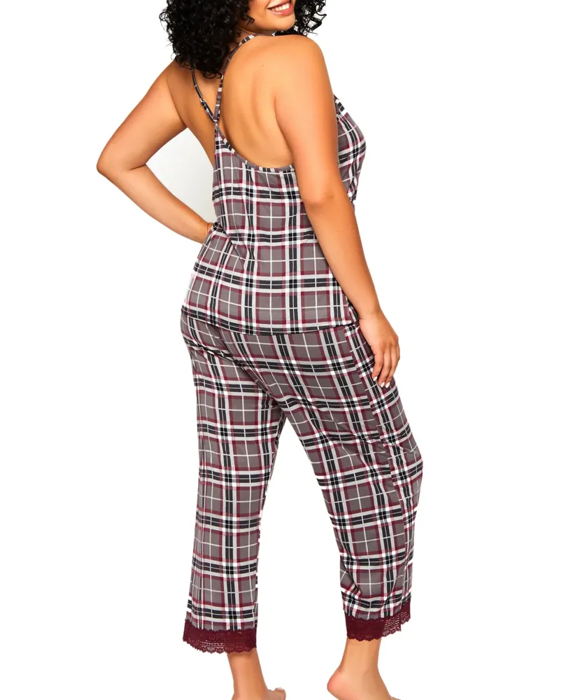 Plus Jessie Cozy Long Camisole and Cropped Pants Set