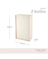 Twine 2-Bottle Wood Wine Box