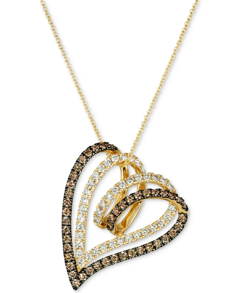 Le Vian GODIVA x Le Vian® Chocolate Ganache Heart Pendant Necklace  Featuring Chocolate Diamond (5/8 ct. t.w.) in 14k Gold (Also Available in  Rose Gold) - Macy's