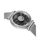 Versus by Versace Women's Brick Lane Silver-tone Stainless Steel Bracelet Watch 34mm