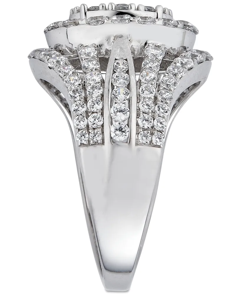 Diamond Oval Cluster Halo Ring (2 ct. t.w.) in 14k White Gold