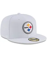 Men's New Era White Pittsburgh Steelers Omaha 59FIFTY Fitted Hat