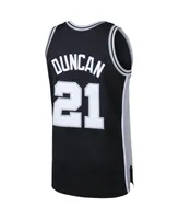 Men's Tim Duncan Black San Antonio Spurs Big and Tall Hardwood Classics Jersey