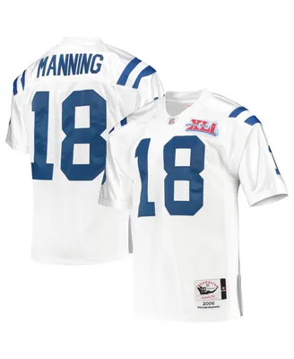 Men's Peyton Manning White Indianapolis Colts 2006 Super Bowl Xli Authentic Retired Player Jersey