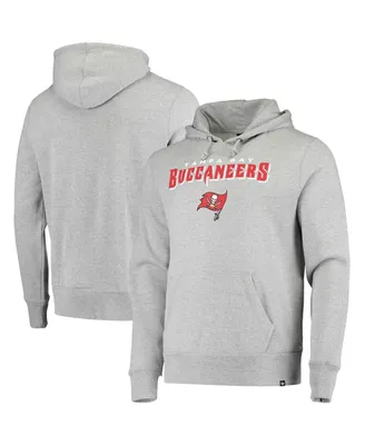 Men's Heathered Gray Tampa Bay Buccaneers Pregame Headline Pullover Hoodie