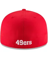 Men's Scarlet San Francisco 49ers Omaha Throwback 59FIFTY Fitted Hat