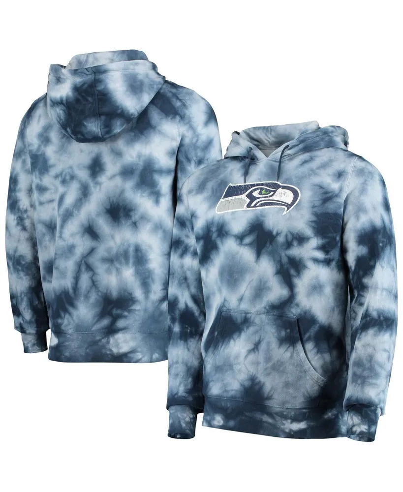 Starter College Navy Seattle Seahawks Draft Fleece Raglan Pullover Hoodie