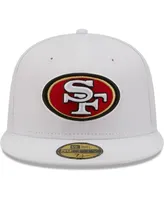 Men's White San Francisco 49ers Logo Omaha 59FIFTY Fitted Hat