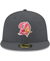 Men's Graphite Tampa Bay Buccaneers Historic Logo Storm Ii 59FIFTY Fitted Hat