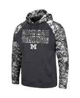 Men's Charcoal Michigan Wolverines Oht Military-Inspired Appreciation Digital Camo Pullover Hoodie