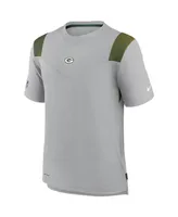 Men's Gray Green Bay Packers Sideline Player Uv Performance T-shirt